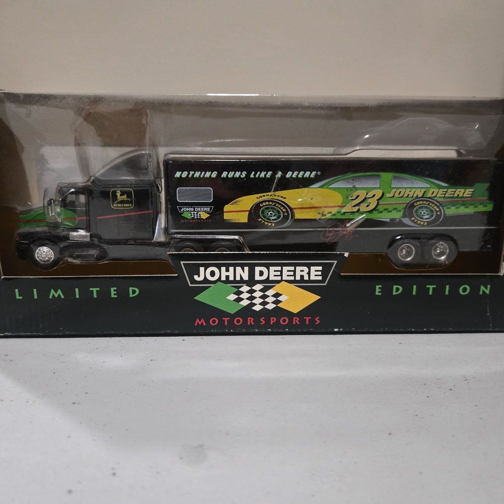 John Deere Limited Edition Motorsports Diecast Transporter - Green/Yellow